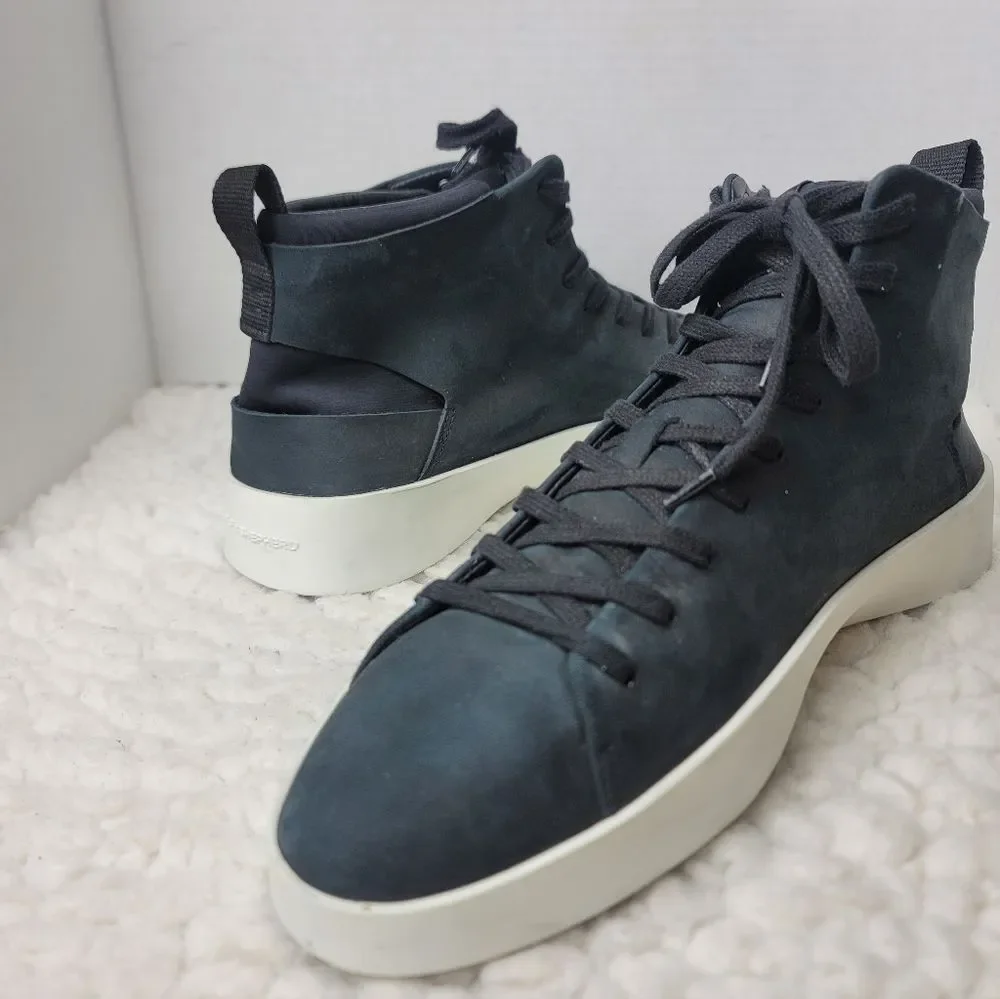 Wolf & Shepherd Cruise High Top Sneakers Mens 11 Navy Nubuck Leather Minilalist